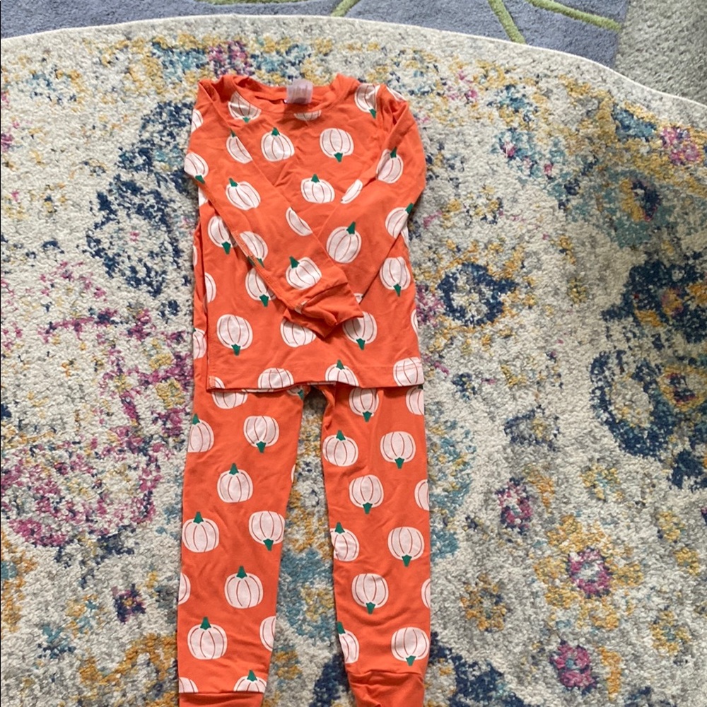 Hanna Andersson Bright Orange Pajama Set